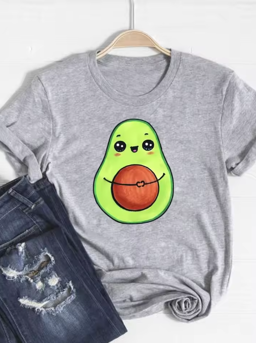 Cactus Cartoon Graphic Tee – Fun & Fresh Summer Vibes