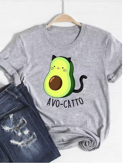 Cactus Cartoon Graphic Tee – Fun & Fresh Summer Vibes