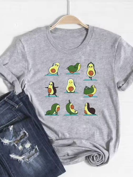 Cactus Cartoon Graphic Tee – Fun & Fresh Summer Vibes