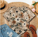 Women's Beige Printed T-Shirt – Effortless Summer Style