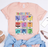 "Inside Out 2" Inspired "Today I Feel All the Feels" T-Shirt – Cute and Meaningful Tee for Women