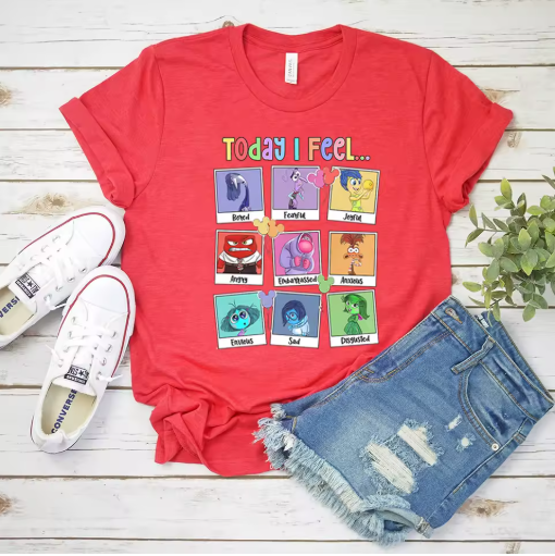 "Inside Out 2" Inspired "Today I Feel All the Feels" T-Shirt – Cute and Meaningful Tee for Women