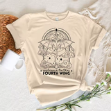 Fourth Wing Manga-Inspired T-Shirt – 2000s Comic Style Tee for Women