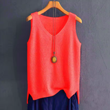 Women's Plus Size Sleeveless Knit Vest – Light & Comfy Summer Style
