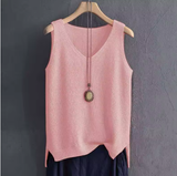 Women's Plus Size Sleeveless Knit Vest – Light & Comfy Summer Style