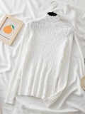 AOSSVIAO Women's Cashmere Turtleneck Sweater – Slim Fit Knitted Pullover for Autumn & Winter