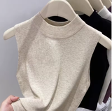 AOSSVIAO Women's Knitted Tank Top - Slim Fit Sleeveless Pullover Sweater for Summer, Spring & Fall