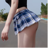 Ultra-Short Plaid JK Skirt – Japanese Schoolgirl Style Cosplay Skirt