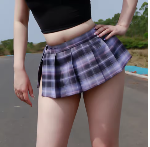 Ultra-Short Plaid JK Skirt – Japanese Schoolgirl Style Cosplay Skirt
