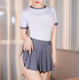 FREEAUCE Korean-Style Pleated Mini Skirt – Chic High Waist Look