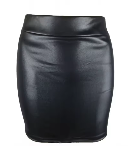 Faux Leather High Waist Mini Skirt – Sleek & Confident Street Style