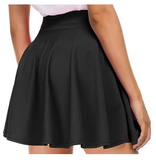 Women's Basic Versatile Stretchy Flared Casual Mini Skater Skirt – Red, Black & Blue – Sizes Up to 3XL
