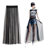 Sheer Mesh Half Skirt – Lightweight Elegance in a Single Layer
