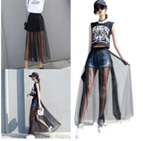 Sheer Mesh Half Skirt – Lightweight Elegance in a Single Layer