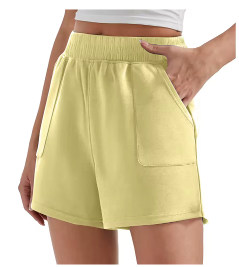 Comfy High-Waisted Summer Shorts with Pockets for Women