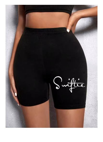 Trendy Graphic Sports Shorts with White Line Detail