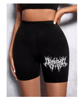 Trendy Graphic Sports Shorts with White Line Detail