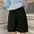 Women's Korean Style High-Waisted Fitness Shorts – Loose, Comfy & Sporty Summer Look