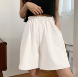 Women's Korean Style High-Waisted Fitness Shorts – Loose, Comfy & Sporty Summer Look