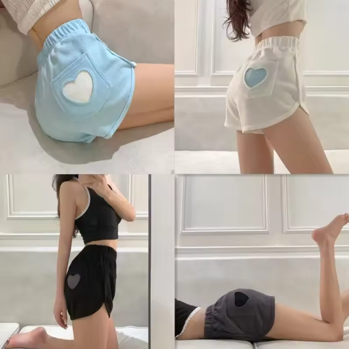 Elegant High-Waisted Cotton Shorts for Women – Korean Style Stretch Fit**