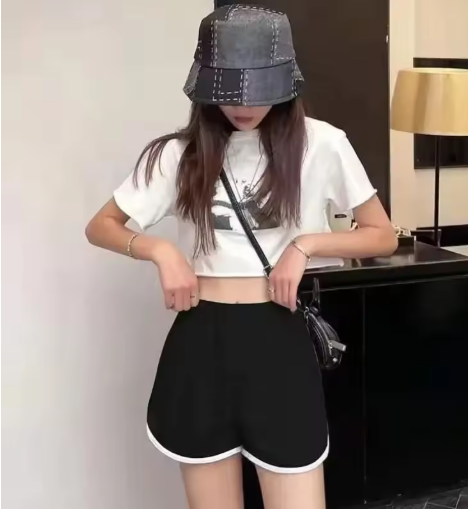 Women's Summer Casual Sports Shorts – High-Waisted Korean Style Lounge & Yoga Shorts