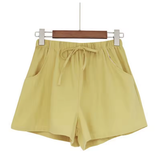 Women's High-Waist Cotton & Linen Shorts – Lightweight, Loose-Fit Summer Pants