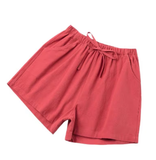 Women's High-Waist Cotton & Linen Shorts – Lightweight, Loose-Fit Summer Pants