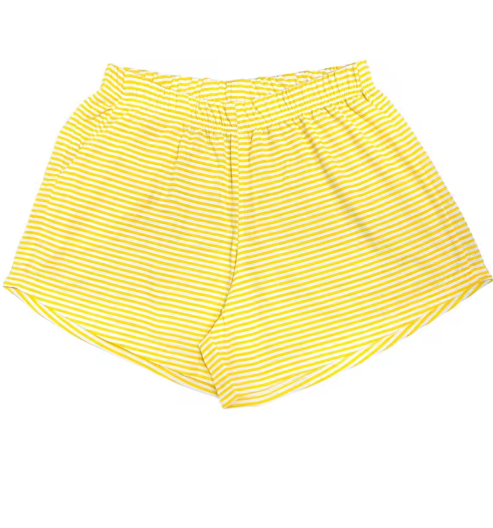 Women's Striped Elastic Waist Shorts – Relaxed Fit for Home & Casual Wear