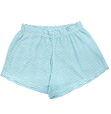 Women's Striped Elastic Waist Shorts – Relaxed Fit for Home & Casual Wear