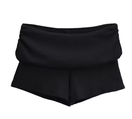 Summer Slim Yoga Shorts for Women – Comfy & Casual Fold-Over Lounge Style
