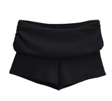 Summer Slim Yoga Shorts for Women – Comfy & Casual Fold-Over Lounge Style