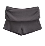 Summer Slim Yoga Shorts for Women – Comfy & Casual Fold-Over Lounge Style