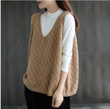 Cozy Baggy Sweater Vest for Women – Korean Vintage Style