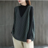 Cozy Baggy Sweater Vest for Women – Korean Vintage Style