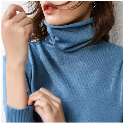 Autumn/Winter Turtleneck Slim Fit Women's Sweater – 2025 Korean Fashion Knit Pullover