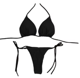 Tie-Side G-String Bikini Set – Feminine Bandage-Style Brazilian Swimwear