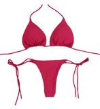 Tie-Side G-String Bikini Set – Feminine Bandage-Style Brazilian Swimwear