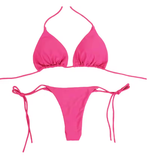 Tie-Side G-String Bikini Set – Feminine Bandage-Style Brazilian Swimwear