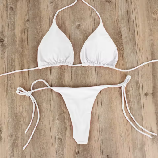 Summer Bikini Set – Push-Up Padded Bra with Thong Bottom for Women