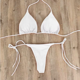 Summer Bikini Set – Push-Up Padded Bra with Thong Bottom for Women
