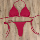 Summer Bikini Set – Push-Up Padded Bra with Thong Bottom for Women