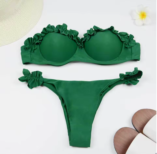 Ruffled Micro Bikini Set – Chic Two-Piece Swimsuit for Women
