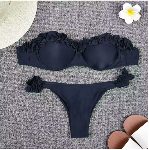 Ruffled Micro Bikini Set – Chic Two-Piece Swimsuit for Women