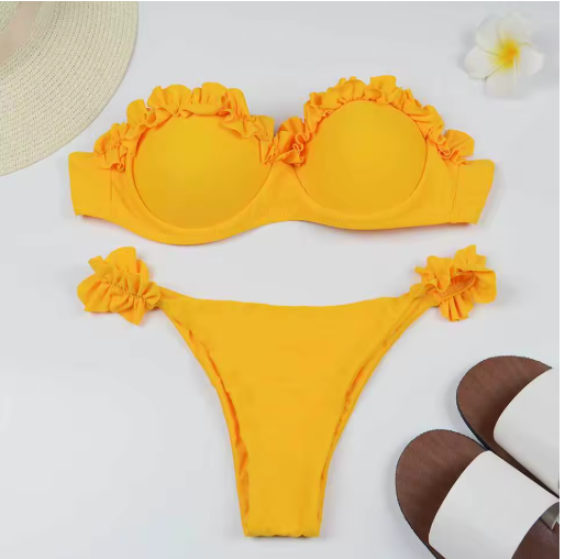 Ruffled Micro Bikini Set – Chic Two-Piece Swimsuit for Women