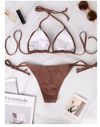 Lace-Up Thong Bikini Set – Sexy Two-Piece Swimwear for Women