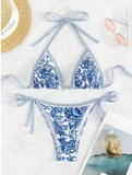 Halter String Triangle Bikini – Two-Piece Swimsuit for Women