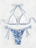 Halter String Triangle Bikini – Two-Piece Swimsuit for Women