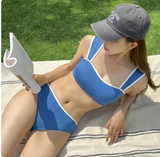 Summer Korean-Style Bikini – Thick Strap Top & Low-Rise Briefs