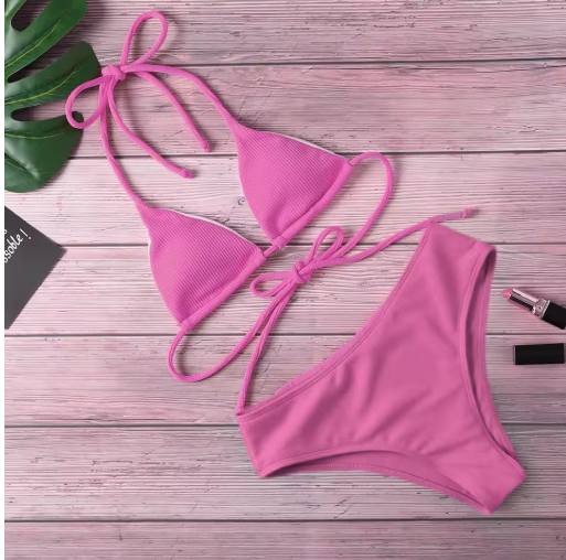 Sexy High-Cut Bikini Set – Bandage Style Swimwear in 4 Colors