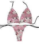 Elegant Japanese-Inspired Sexy Bikini – Lace-Up Thong Set with Removable Padding